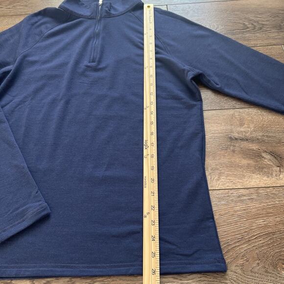 Peter Millar Sweater Mens S Blue 1/4 Zip Pullover Merino Wool Blend Outdoors NWT - Picture 10 of 12